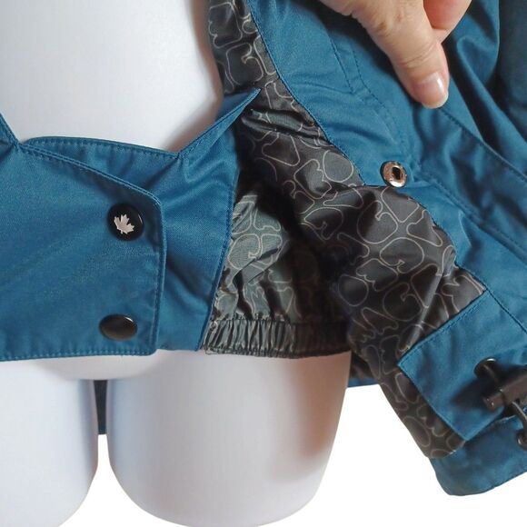 Orage Prime 10 Ski Jacket Small Womens Solid Teal Waterproof Insulated Snow Coat - Picture 12 of 12